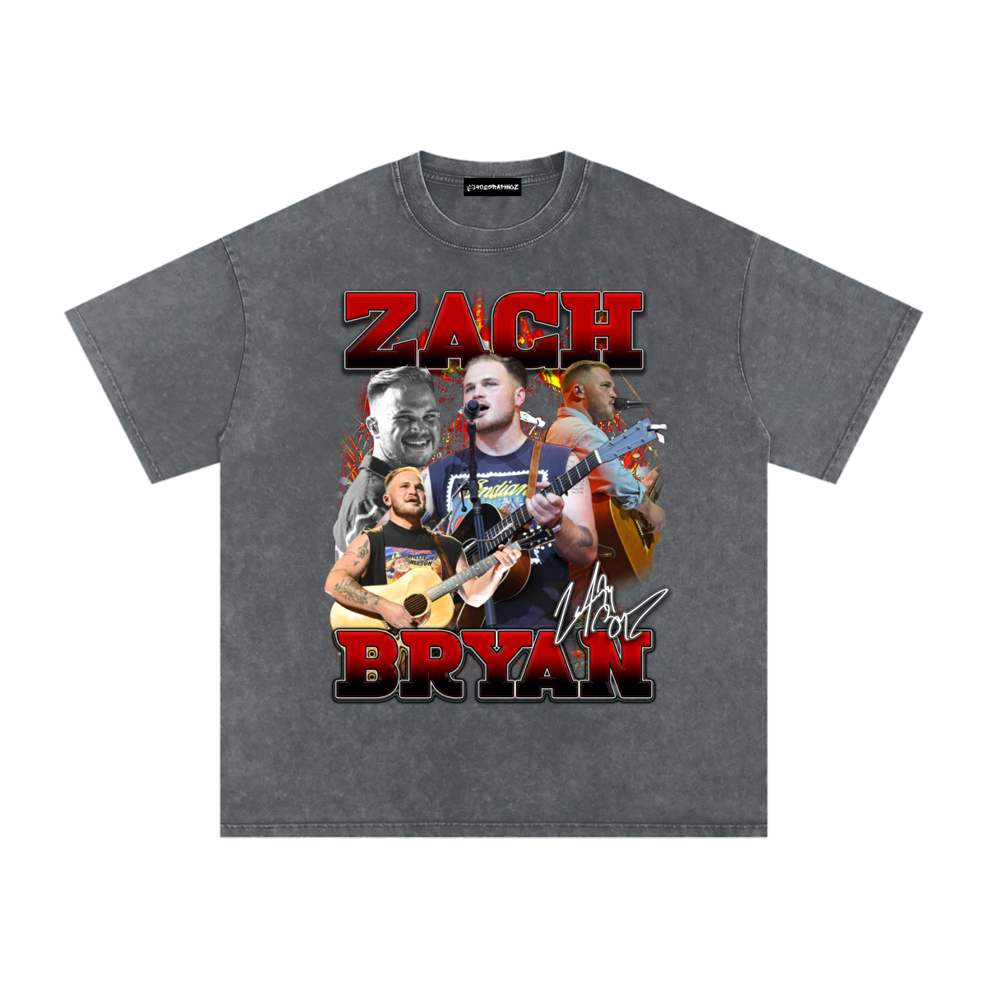 Vintage Washed Zach Bryan Graphic Tee
