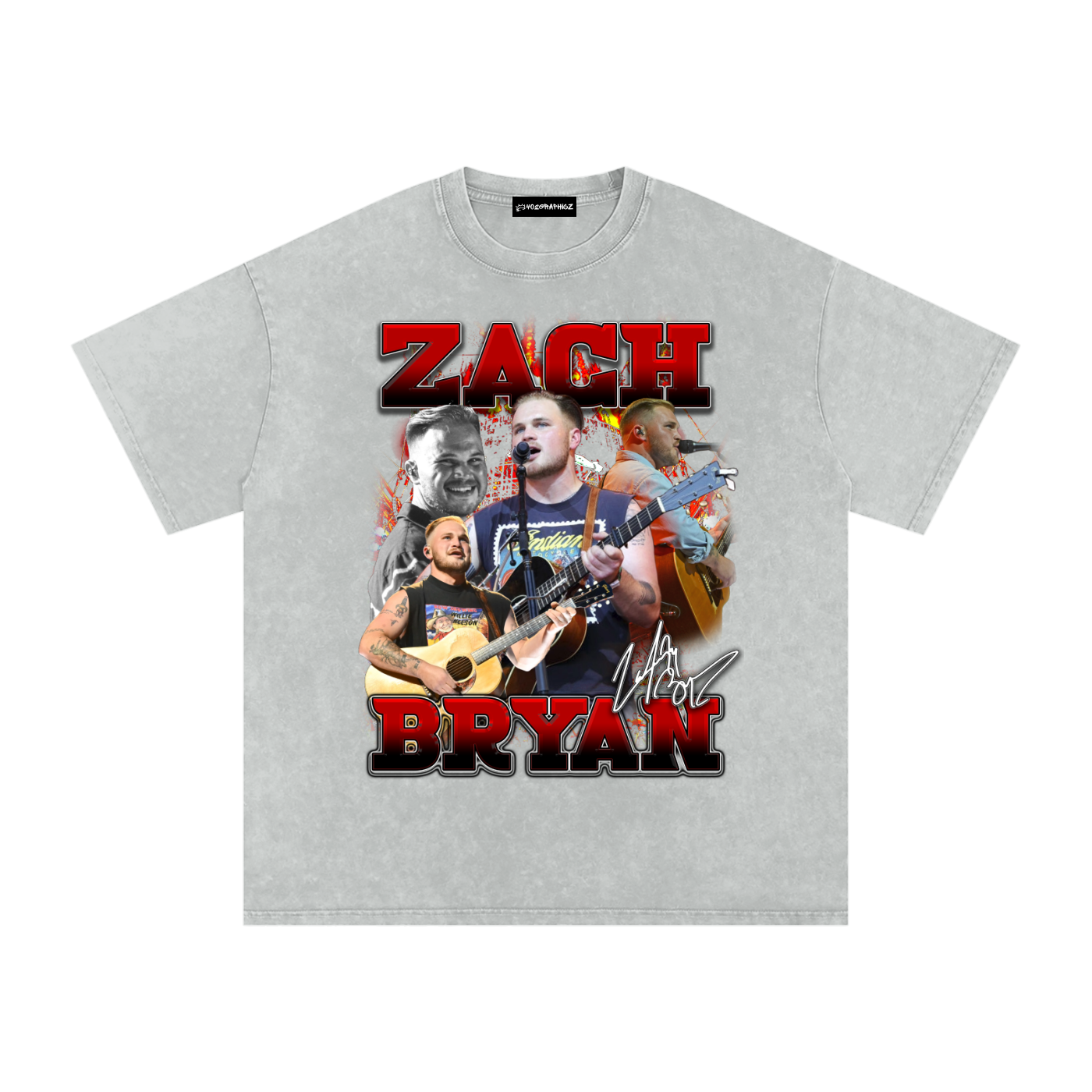 Vintage Washed Zach Bryan Graphic Tee