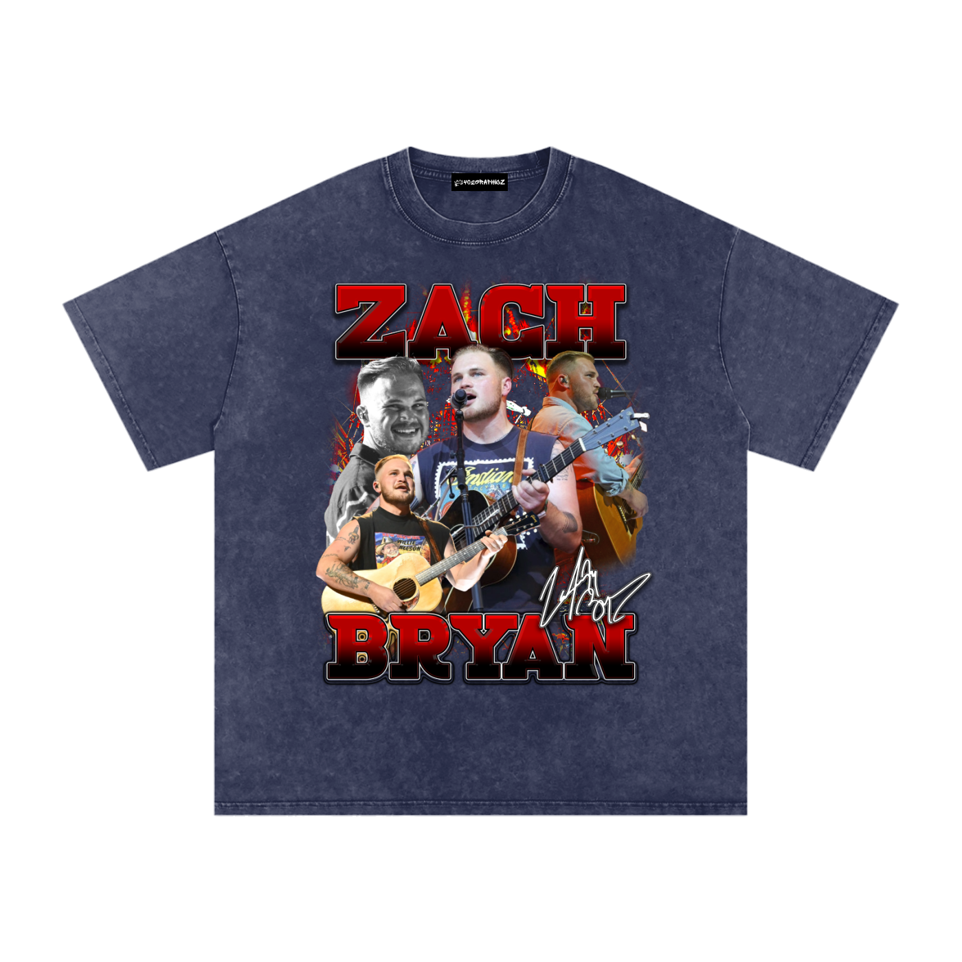 Vintage Washed Zach Bryan Graphic Tee