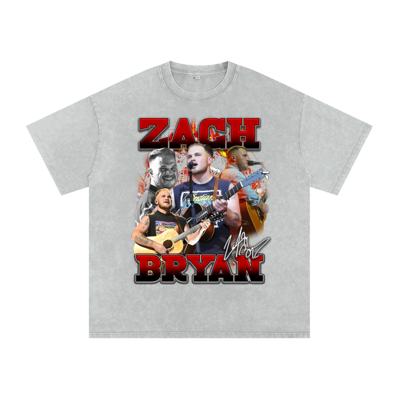 Vintage Washed Zach Bryan Graphic Tee