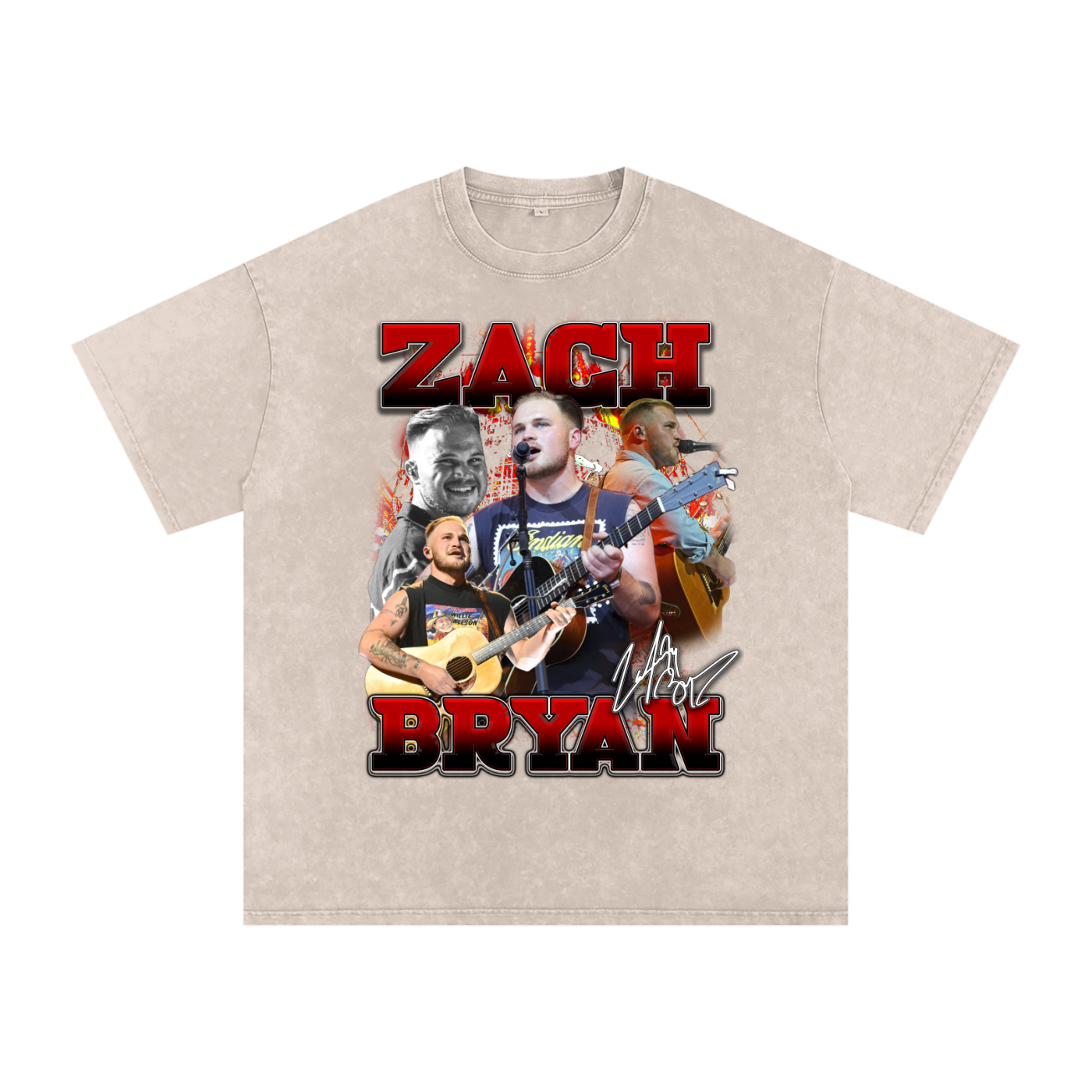 Vintage Washed Zach Bryan Graphic Tee
