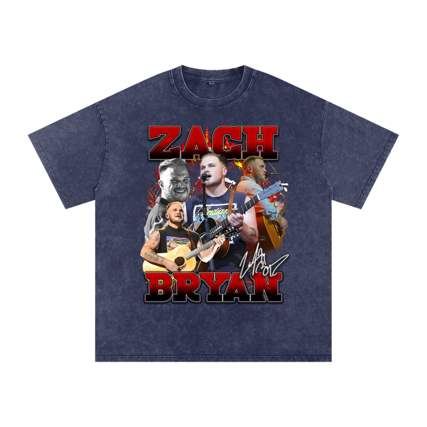Vintage Washed Zach Bryan Graphic Tee