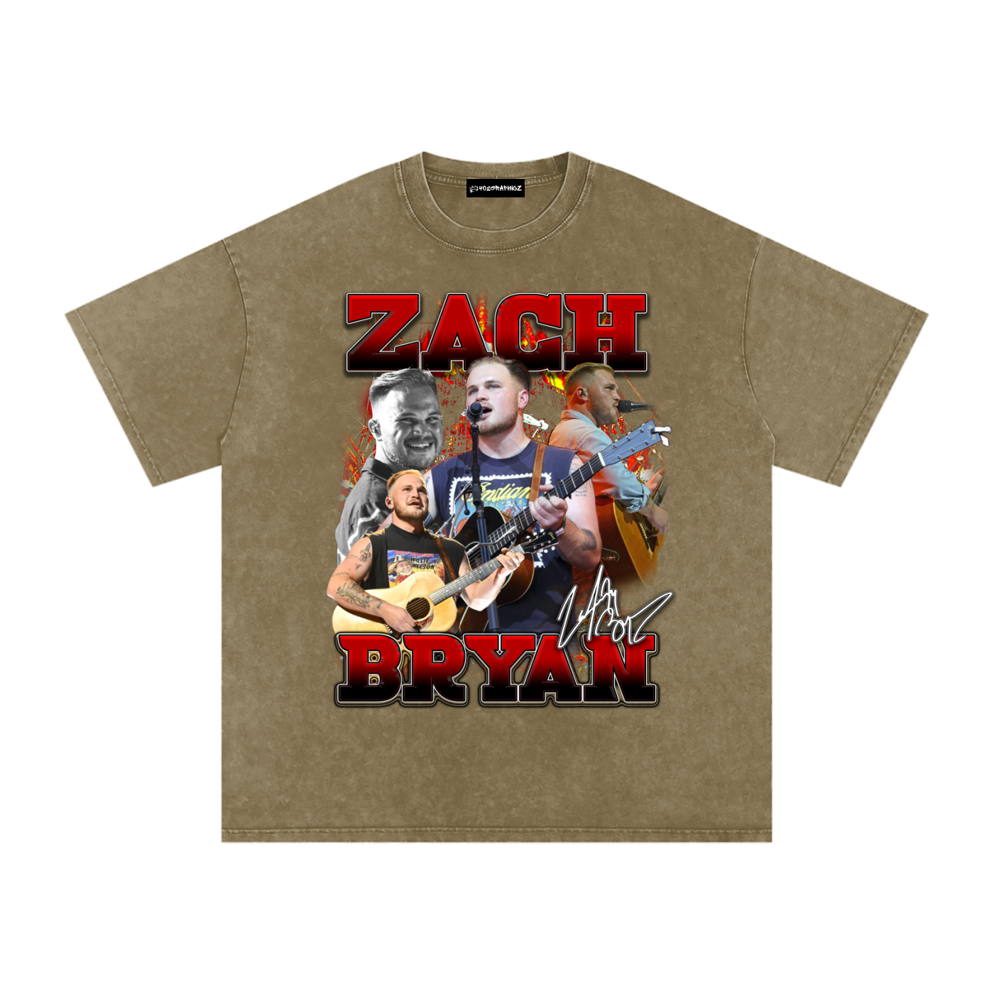 Vintage Washed Zach Bryan Graphic Tee