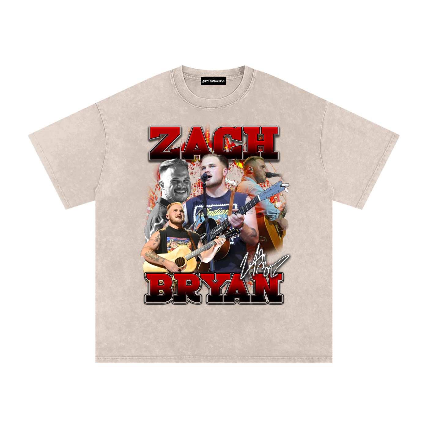 Vintage Washed Zach Bryan Graphic Tee
