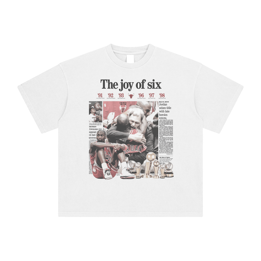 Vintage "The Joy of Six" Chicago Bulls Graphic Tee