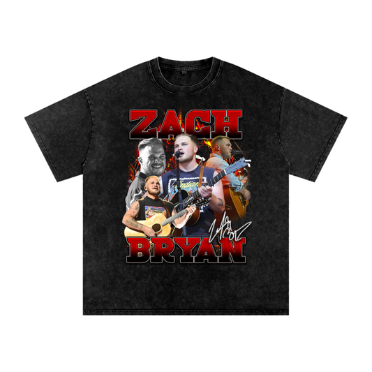 Vintage Washed Zach Bryan Graphic Tee