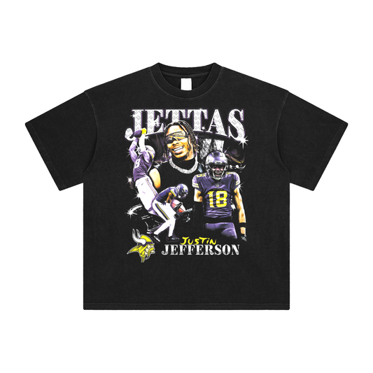 Vintage Styled Justin "JJettas" Jefferson Graphic Tee