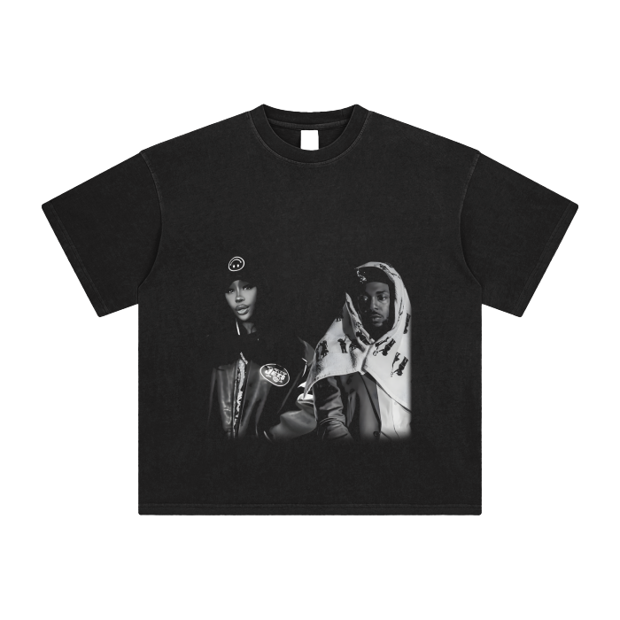 Vintage Washed Kendrick & SZA Graphic Tee
