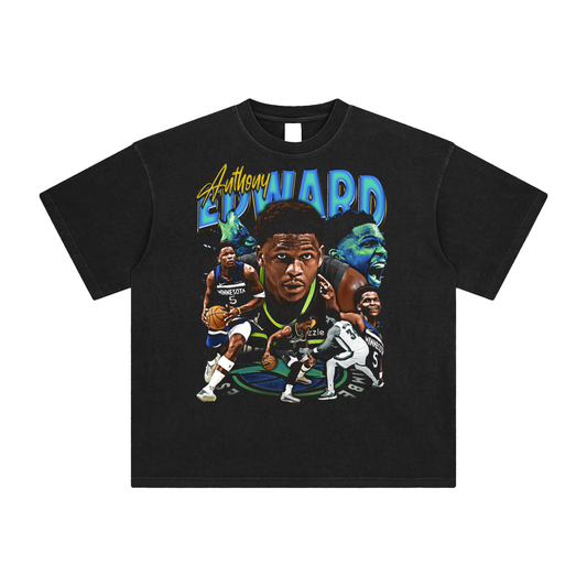 Vintage Styled Anthony Edwards Washed Graphic Tee